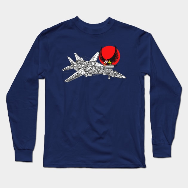 F14 Sky Striker Long Sleeve T-Shirt by bigbot